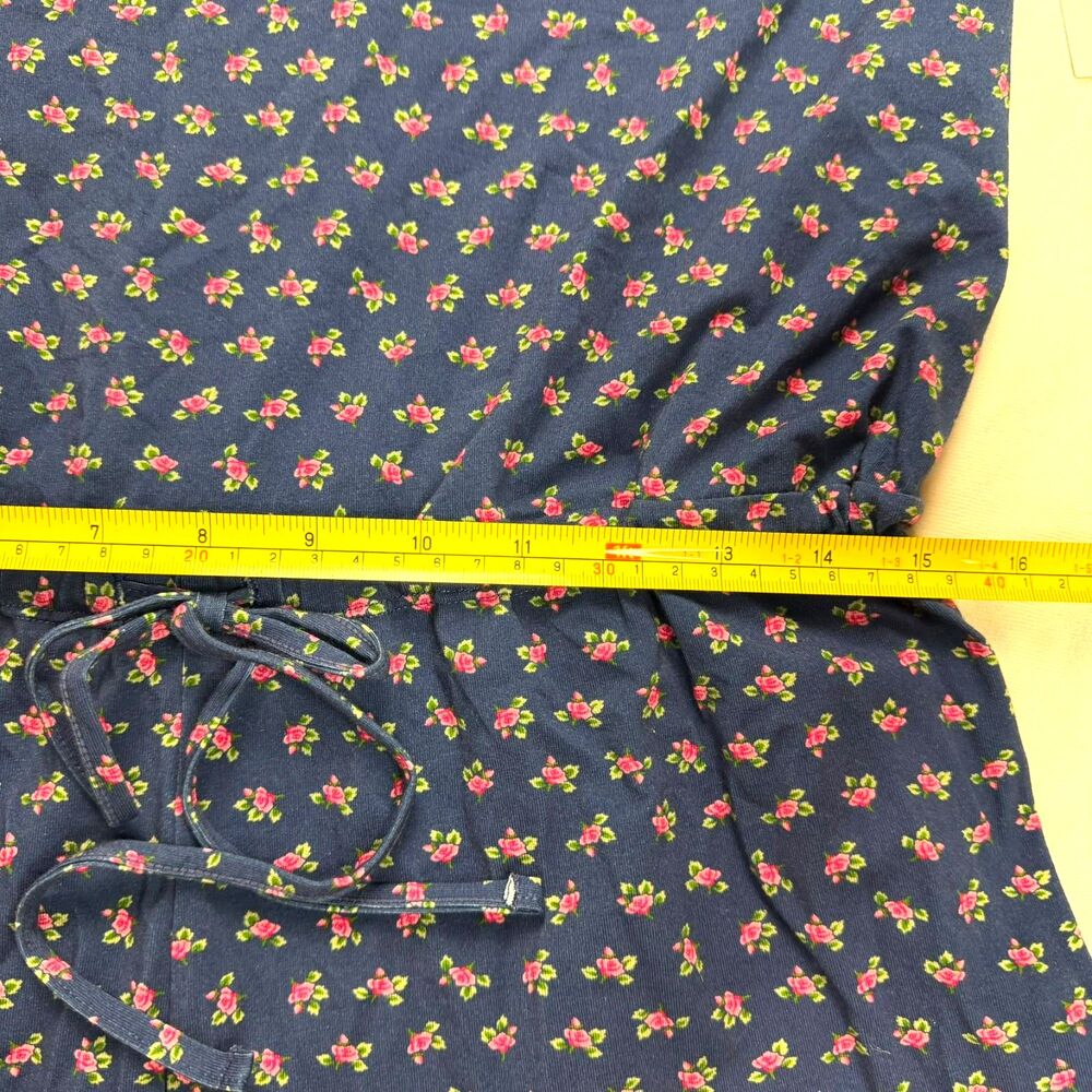 Abound NWT Blue Ditsy Floral Cotton Tank Romper with Drawstrings Size S - Picture 6 of 6